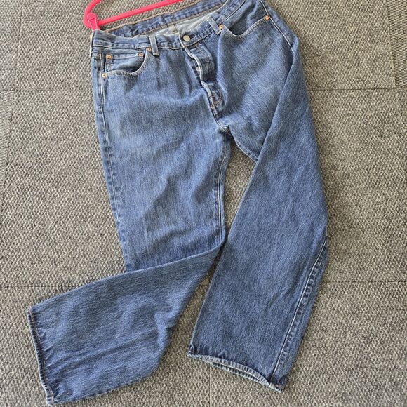 Levi's Other - Levi's 501 Original Fit Jeans Mens 36x30 Blue Denim Button Fly Straight Leg